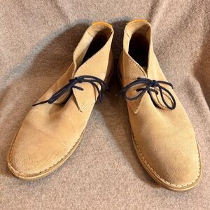 MARC O’POLO Sz 43 Men's Light Tan Suede Desert Lace Up Rubber Sole Boots